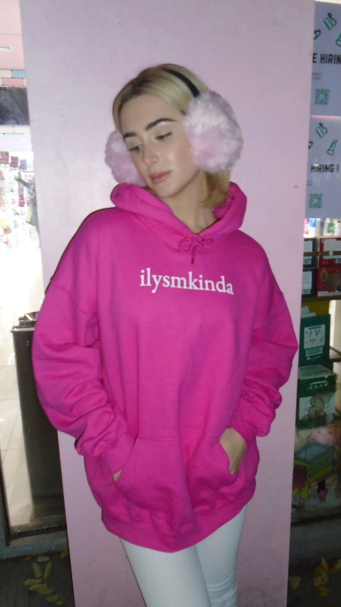pink original hoodie